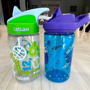 CamelBak Kids’ Eddy 14 oz Water Bottles – Tritan Renew – Leak Proof -Bundle of 2